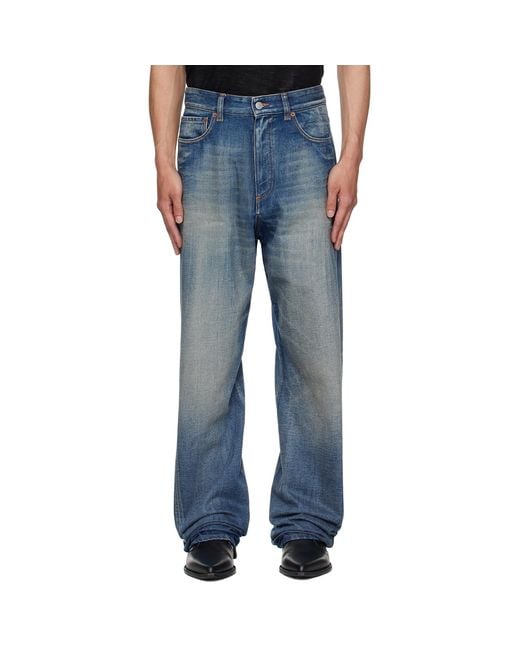 MM6 by Maison Margiela Blue Wide-Leg Jeans for men
