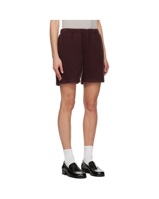 Rier Red Ssense Exclusive Fleece Shorts