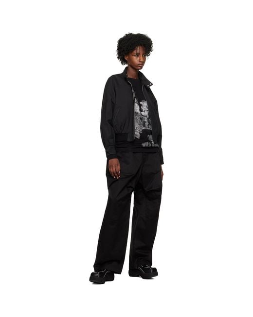 we11done Black Paneled Trousers