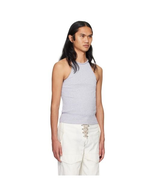 Dion Lee Black Gray Barball Tank Top for men