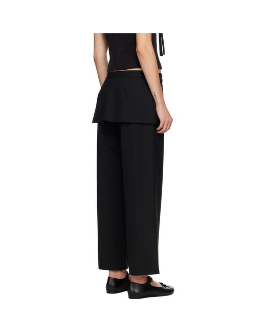 Sandy Liang Black Mott Trousers