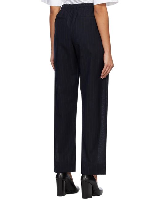 Margaret Howell Black Pinstriped Trousers