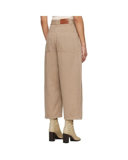 Studio Nicholson Natural Taupe Chalco Denim Jeans