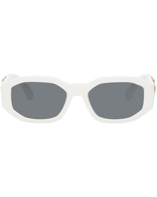 Versace Black White Medusa biggie Sunglasses