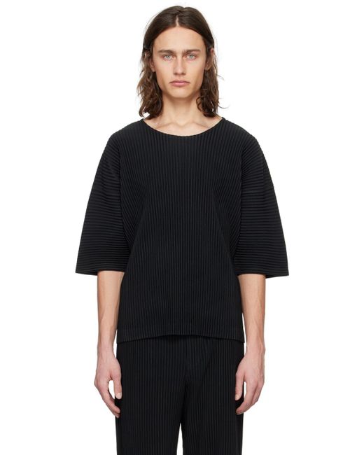 Homme Plissé Issey Miyake Black Monthly Color March T-Shirt for men