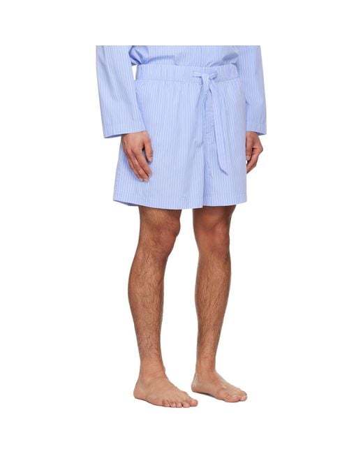 Tekla White Poplin Pyjama Shorts for men