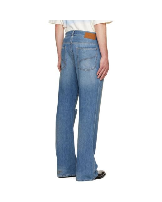 Amiri Blue Slash Bootcut Jeans for men