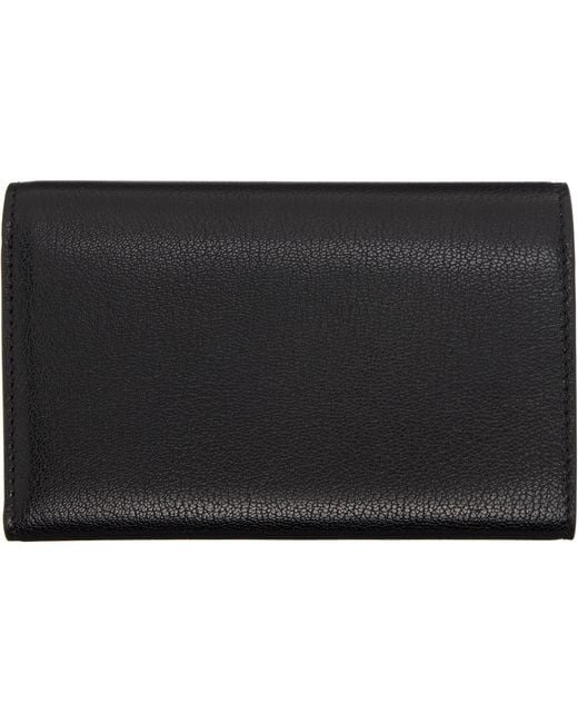 Tom Ford Black Supple Grain Leather Aube Compact Wallet
