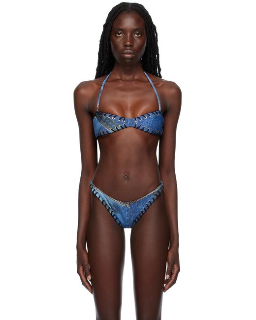 Miaou Black Blue Rio Bikini Top
