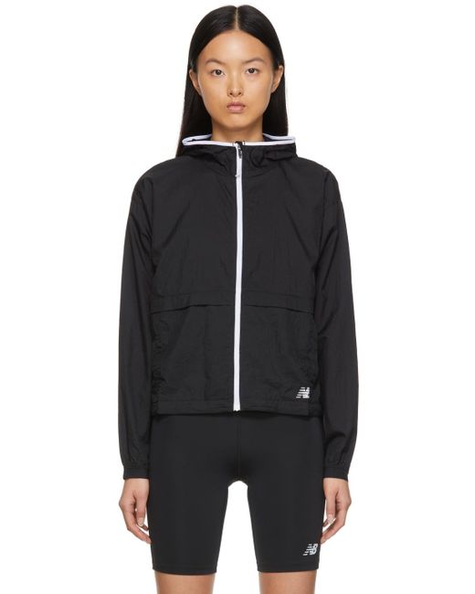 New Balance Synthetic Black Packable Impact Run Jacket Lyst Australia
