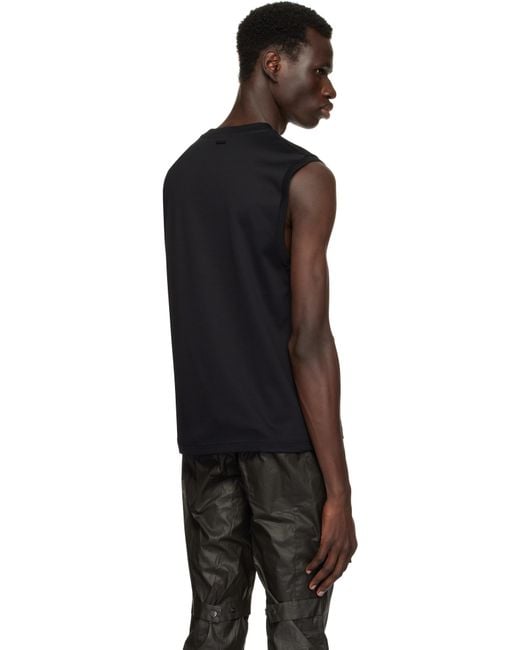 メンズ Mugler ブラック Pierced タンクトップ Black