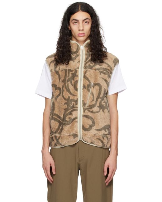 Flagstuff Natural Tan Graphic Vest for men