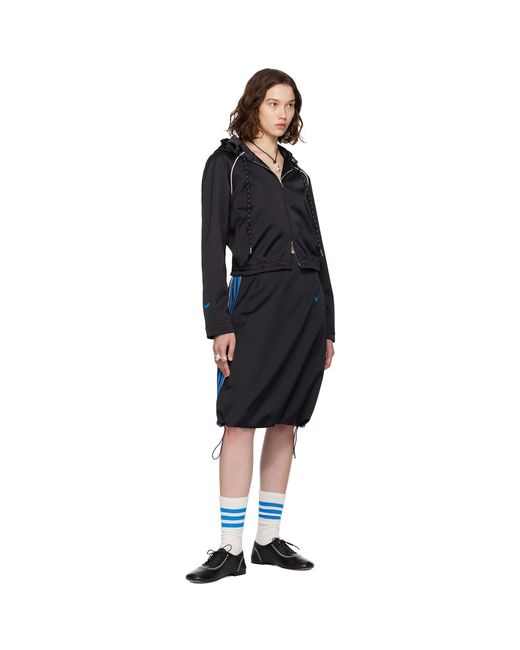 Wales Bonner Black Adidas Originals Edition Satin Midi Skirt