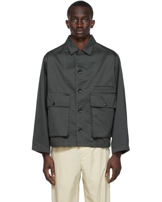 Lemaire Cotton Khaki Boxy Blouson Jacket for Men | Lyst