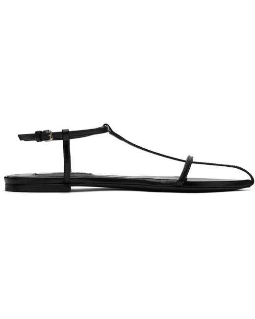 Jil Sander Black Pointed Toe Sandals