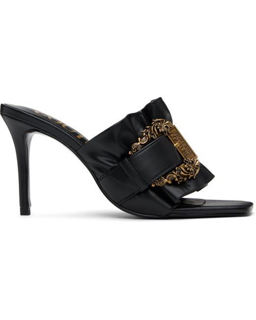 Versace Jeans Couture ブラック Baroque Buckle Emily ミュール Black