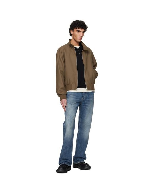 A.P.C. Black Khaki Zipped Jacket for men