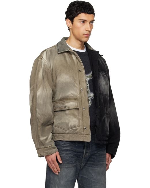 we11done Black 'Half And Half' Work Jacket for men