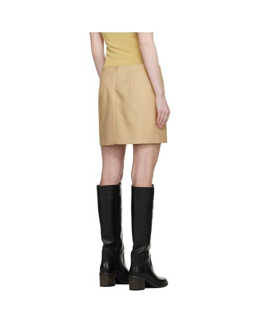 Sportmax Natural Beige Edda Miniskirt