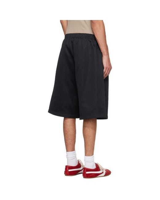 Fear Of God Black Holiday Satin Fleece Relaxed Shorts for men