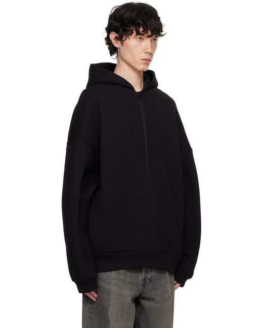 Fear Of God Black Fleece Half Zip Hoodie for men