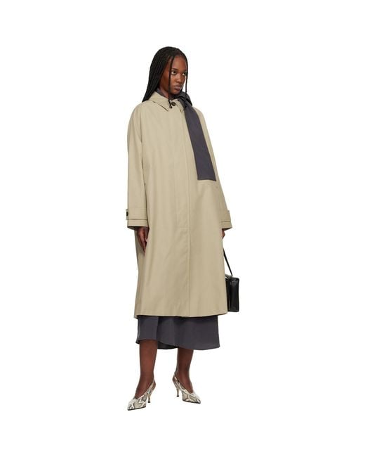 Studio Nicholson Black Holin Technical Cotton Trench Coat
