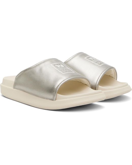 Y-3 White Slides for men
