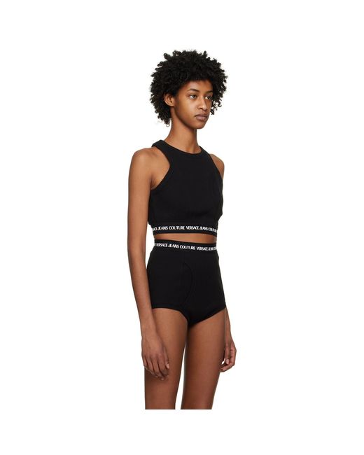 Versace Jeans Couture Black Bonded Tank Top