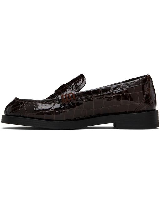 Jimmy Choo Black Burgundy Ivy Loafers
