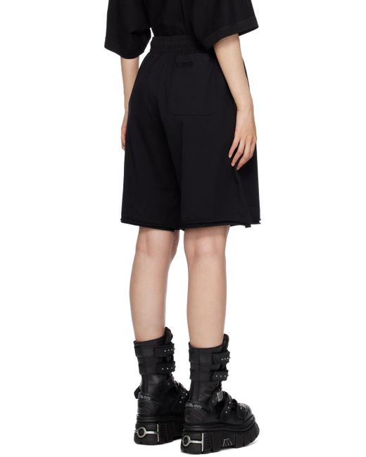 Vetements Black Embroidered Shorts