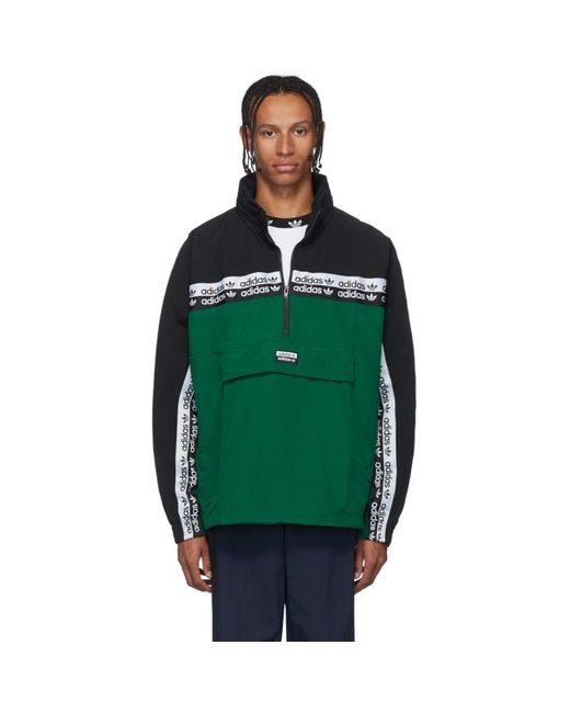 adidas Originals Synthetic Green And Black Ryv Blkd 2.0 Track Jacket for  Men | Lyst