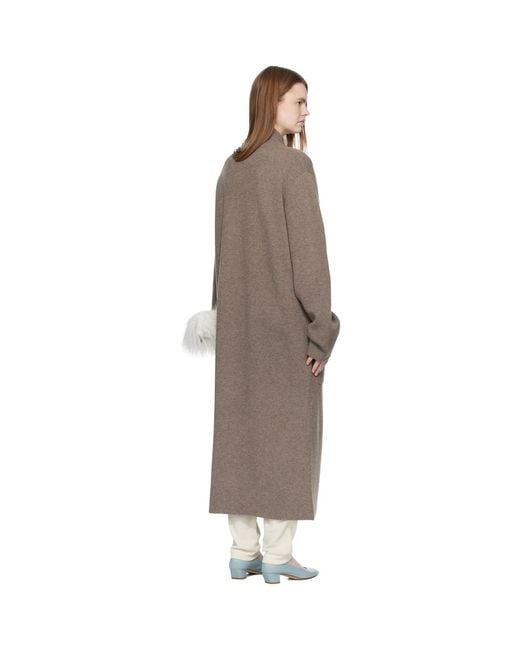 Lisa Yang Multicolor Taupe 'The Amie' Coat
