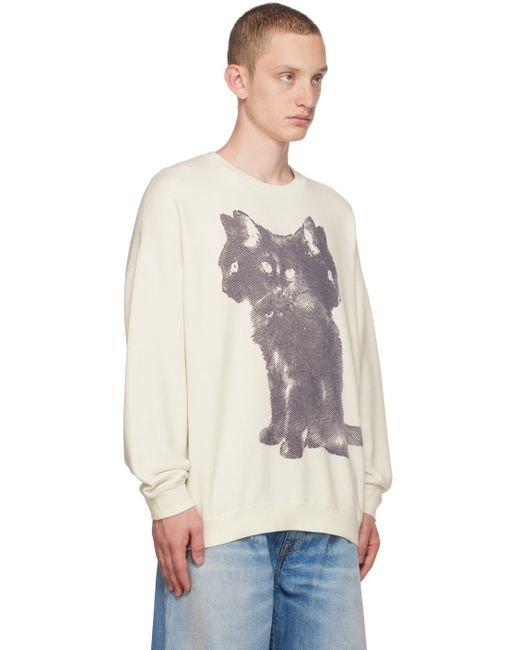 R13 Multicolor Off-white Triple Cat Sweatshirt for men