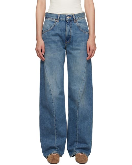 6397 Blue Big Twisted Seam Jeans