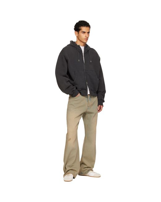 Hope Black Oversized Zip-Up Hoodie for men