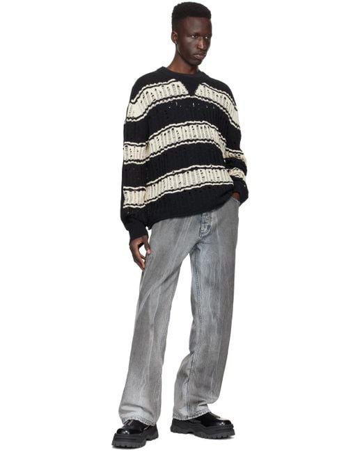 Eytys Black & Off-white Jaxon Sweater for men