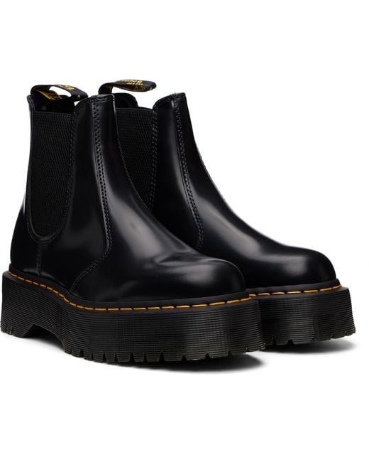 Dr. Martens Black 2976 Platform Chelsea Boots for men