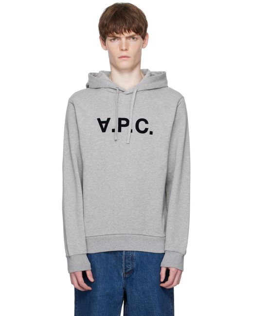 A.P.C. Black Standard Grand 'Vpc' Hoodie for men