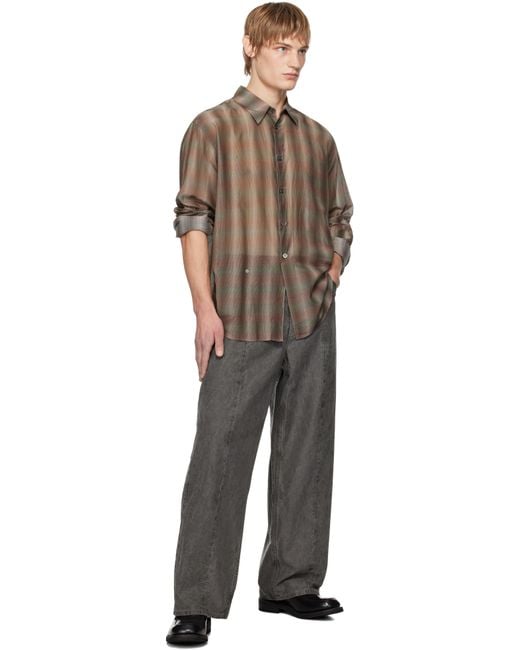 Our Legacy Brown Taupe Beyond Shirt for men