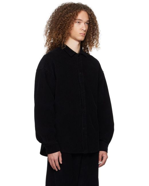 Les Tien Black Oversized Shirt for men