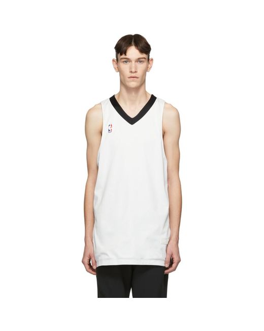 Nike Reversible White Fear Of God Edition Jersey Ti Tank Top for men
