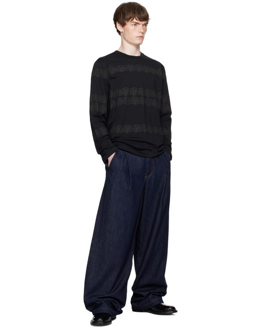 T-Shirt À Manches Longues Noir À Motif Fleuri Imprimé Simone Rocha pour homme en coloris Black