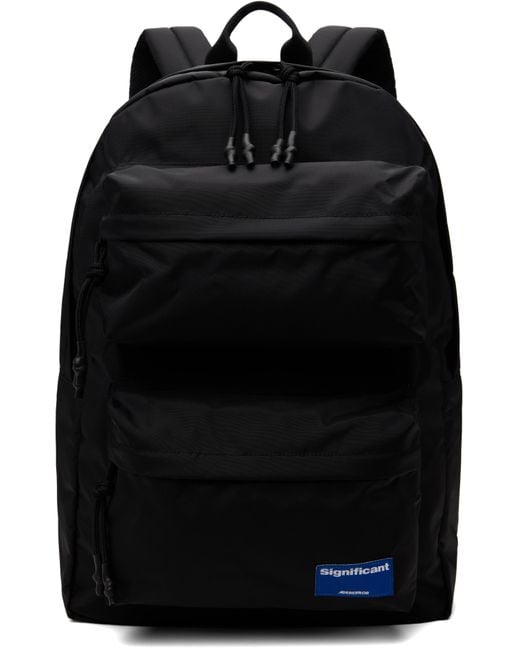 Adererror Black Significant Tag 03 Backpack for men