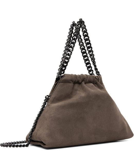 Stella McCartney Brown Taupe Falabella Mini Drawstring Bag