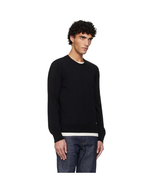 A.P.C. Black Cotton Sweater for men