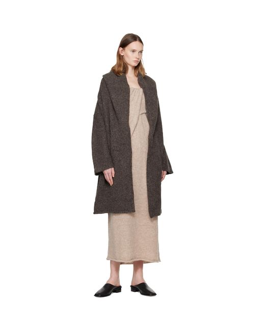 Lauren Manoogian Black Taupe Capote Coat