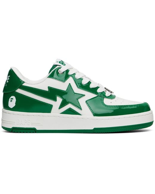 A Bathing Ape Green Sta Icon #1 Sneakers for men