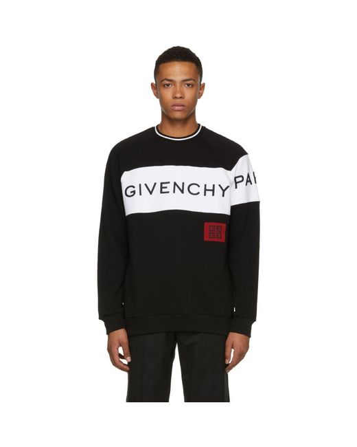 Givenchy Black And White 4g Vintage Fit Sweatshirt for men