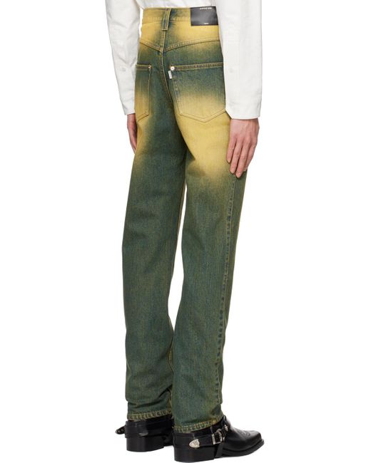 Jean Bleu À Panneaux De Style Corset Exclusif À Ssense JUNTAE KIM pour homme en coloris Green