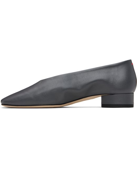 Chaussures À Talon De Style Ballerine Delia Grises Aeyde en coloris Black